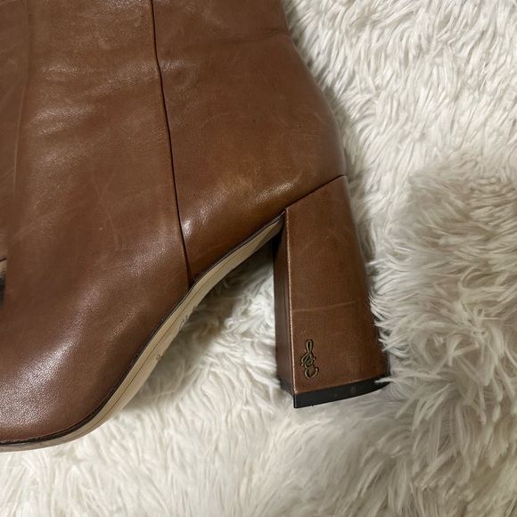 Sam Edelman Codie Brown Leather Ankle Boots - Picture 6 of 11